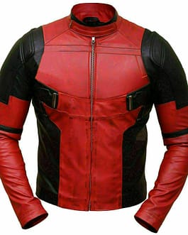 Men's Dead pool Wade Wilson Ryan Reynolds Cosplay Costume Biker Leather Jacket