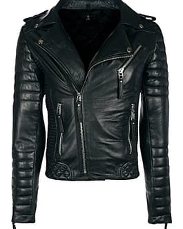 Men's Handmade Black Leather Stylish Fashion Biker Leather Jacket