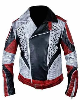 Men's Handmade Multi Color Leather Descendants 2 Carlos Fashion & Biker Leather Jacket