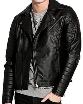 Men's New Handmade Black Leather Biker Style Fashion Jacket