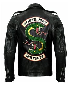 New Handmade Unisex Black Leather Motorcycle Southside Serpents Biker Jacket