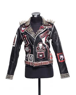 New Handmade leather jacket with Skull Monograms and studs, rocker, punk, metal jacket, studded Stylish Fashion Biker jacket