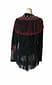 Women Suede Leather Jacket Lady Cowhide Fringes and Western Bones Dress