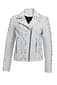 New Handmade Women's White Color Full Silver Studded Genuine Leather Jacket with leather lace Zipper Jacket
