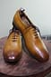 Men's New Handmade Formal Leather Shoes Tan Brown Leather Lace Up Brogue Shoes
