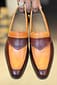 Men's New Handmade Rounded Toe Tan Brown Leather Loafer Slip On Stylish Dress & Formal Wear Shoes
