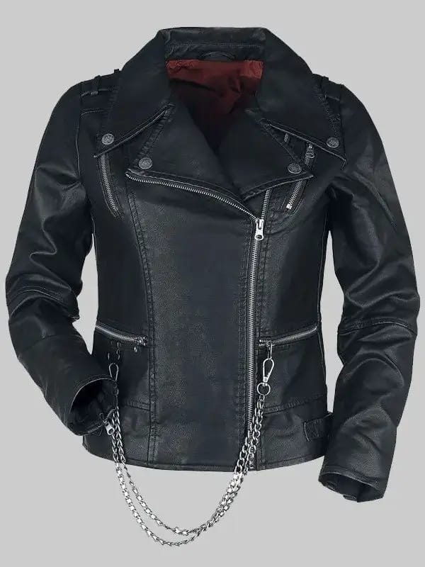 Stranger Things Season 4 Hellfire Club Black Biker Jacket