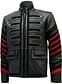 New Men's Custom Made Black Leather Biker Style Real Cowhide Leather Fashion Jackets
