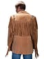 Men Suede Cowhide Leather Jacket Fringes and Western Beads Wear