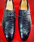 New Men's Handmade Black Ostrich Leather Lace Up Dress & Formal Shoes