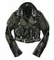 New Mens Full Black Punk Brando Silver Spiked Studded Cowhide Leather Jacket
