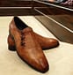 New Pure Handmade Tan Shaded Leather Stylish Lace Up Dress Shoes For Men's