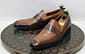 Men's New Handmade Formal Shoes Two Tone Tan & Brown Leather Stylish Loafer Slip On Dress & Moccasin Shoes