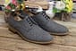 Men's Custom Made Leather Shoes High Quality Grey Wool Lace Up Stylish Dress & Formal Wear Shoes