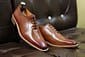 New Handmade Men's Two Tone Brown Leather Lace Up Stylish Dress & Casual Wear Shoes