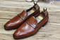 New Men's Handmade Leather Loafer's Brown Leather Stylish Slip On Dress & Formal Wear Shoes