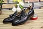 New Handmade Men's Black Leather Slip On Teasels Genuine Leather Loafers Dress & Formal Shoes
