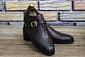 Handmade Leather Shoes Brown Leather Single Monk Strap Dress & Formal Wear Shoes
