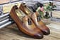 Men's New Handmade Leather Shoes Tan Brown Leather Teasels Slip On Stylish Loafer Wing Tip Dress & Formal Wear Shoes