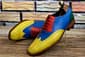 New Men's Handmade Leather Shoes Multi Color Leather Lace Up Stylish Wing Tip Dress & Formal Wear Shoes