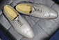 New Mens Handmade formal Shoes Grey Leather Wing Tip Lace up Dress & Casual Wear Boots