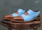 Mens New Handmade Shoes Brogue Cap Toe Latest Style Multi Colored Leather Lace Up Formal Boots