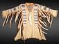 Men's Custom Made Native American Buckskin Beige Buffalo Suede Leather With Beads POWWOW War Shirt