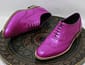 Men's Handmade Formal Leather Shoes Pink Leather Lace Up Stylish Wing Tip Dress & Casual Wear Shoes