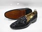 Men's Handmade Black Patent Leather Loafer Teasels Slip On Dress & Casual Wear Shoes