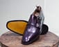 New Men's Handmade Purple Shaded Leather Double Monk Dress & Formal Wear Shoes
