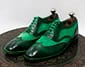 New Handmade Men's Green Leather & Suede Lace Up Style Dress & Formal Wear Shoes