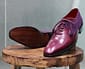 New Mens Handmade Formal Shoes Burgundy Leather & Purple Suede Lace Up Dress & Casual Wear Boots