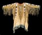 New Men's Custom Made Native American Buckskin Beige Buffalo Hide Bead Powwow War Shirt