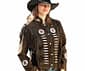 Ladies Fringe Chocolate Brown Native American Western Style Coat Jacket US