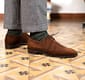 New Pure Handmade Brown Suede Leather Lace Up Shoes For Men's
