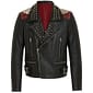 New Men's Handmade Studded Jackets Fashion Motorcycle Cowhide Leather Zipper Jacket