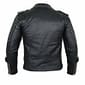 Jacket Men Black Steam Punk Leather With Spikes Decor shoulders, Silver Studded