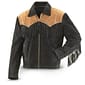 Men Black Suede Leather Coat American Cowboy Western Fringes Wear New