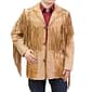 Men's Suede Leather Cowboy Jacket Fringed and Beaded Western Coat