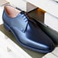 New Pure Handmade Blue Leather Stylish Lace Up Dress Shoes For Men's