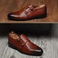 New Pure Handmade Brown Crocodile Leather Stylish Monk Strap Shoes For Men's