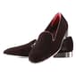 New Men's Handmade Dark Brown Leather Velvet Loafer Shoes for Men's