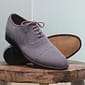 New Mens Handmade Formal Shoes Brogue Grey Suede Leather Lace Up Cap toe Dress Casual Boots